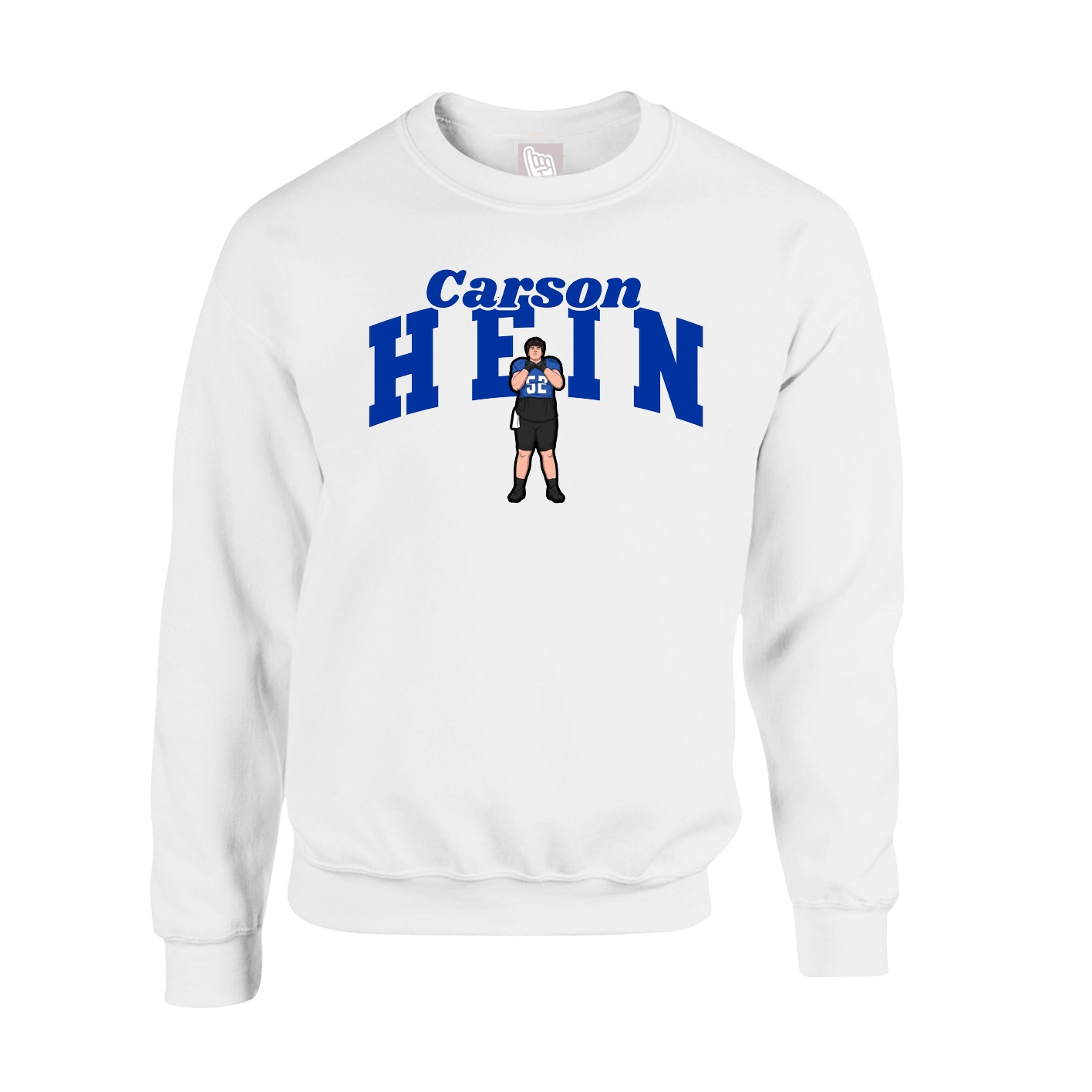 Fleece Crew — Signature Arch in White