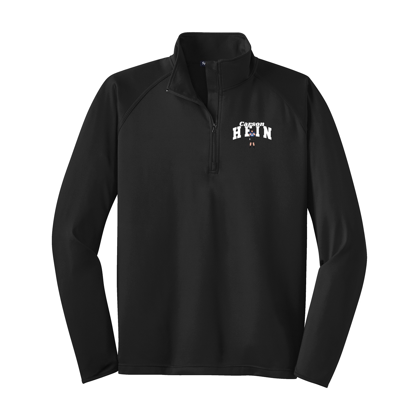 Q-Zip Pullover — Signature Arch in Black