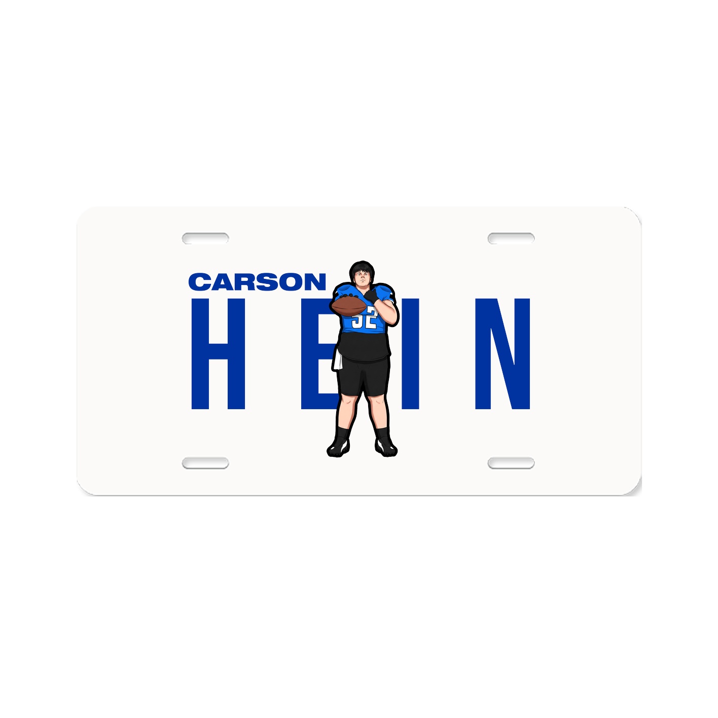 License Plate — Player Name in Classic