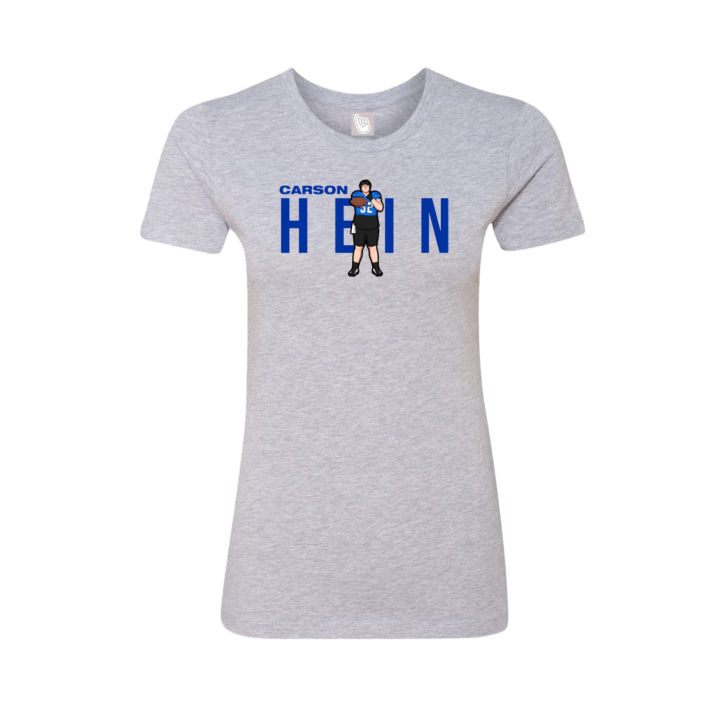 Fitted Women's Tee — Player Name in Grey