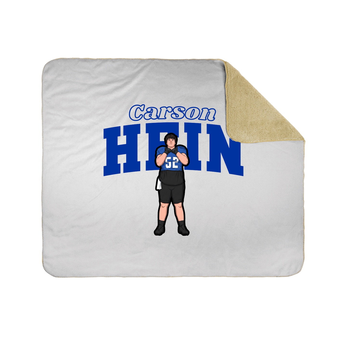 Throw Blanket — Name Arch in White