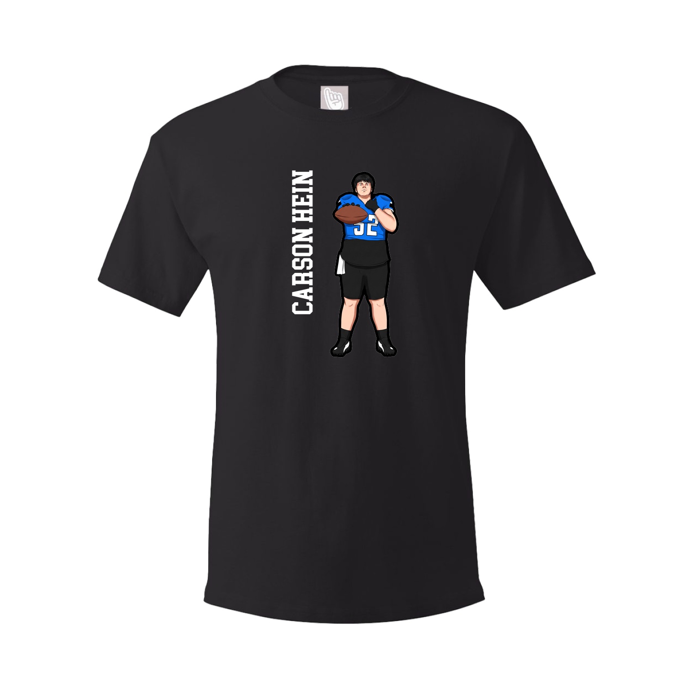 Youth Tee — Name Vertical in Black