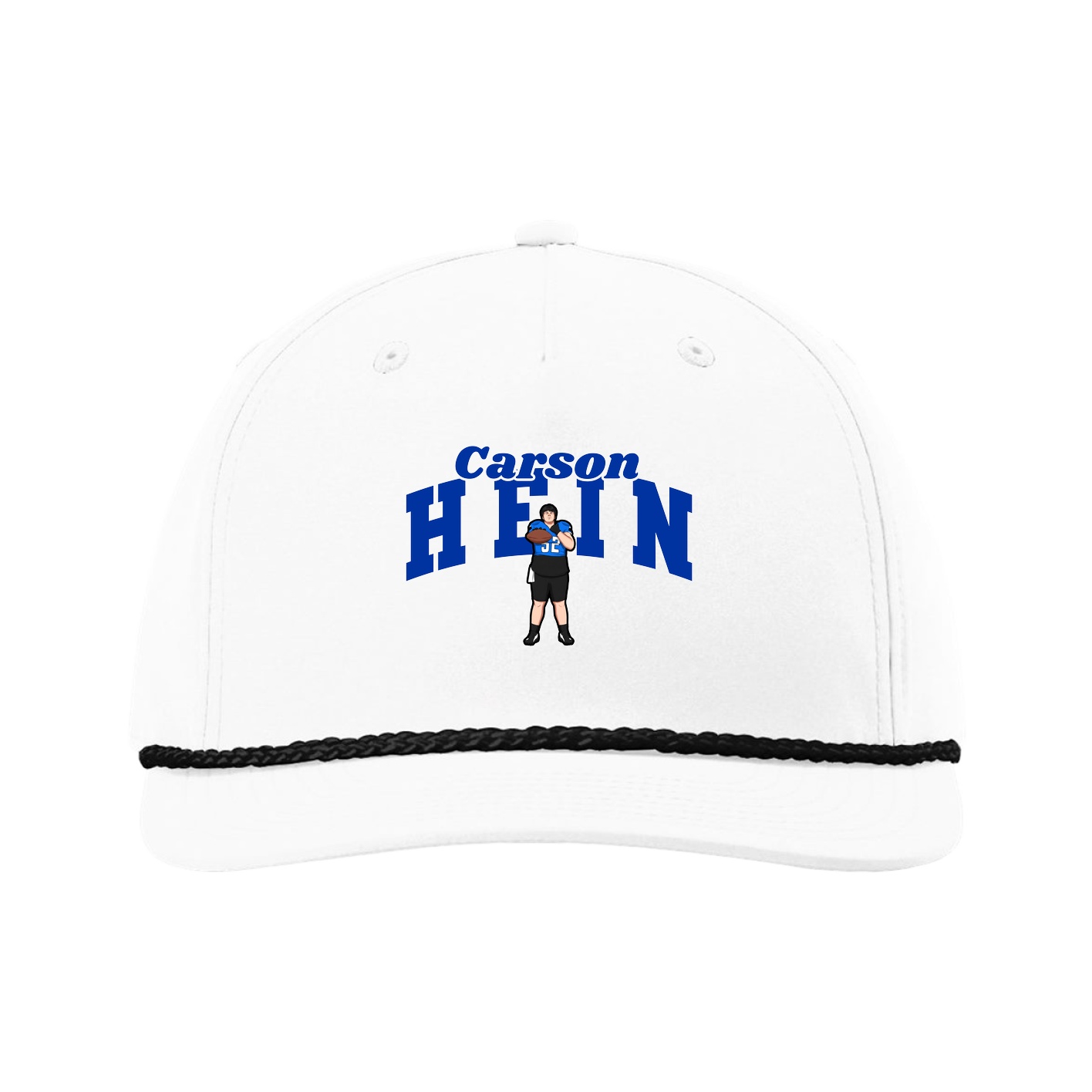 Five-Panel Classic Rope Cap — Signature Arch in White