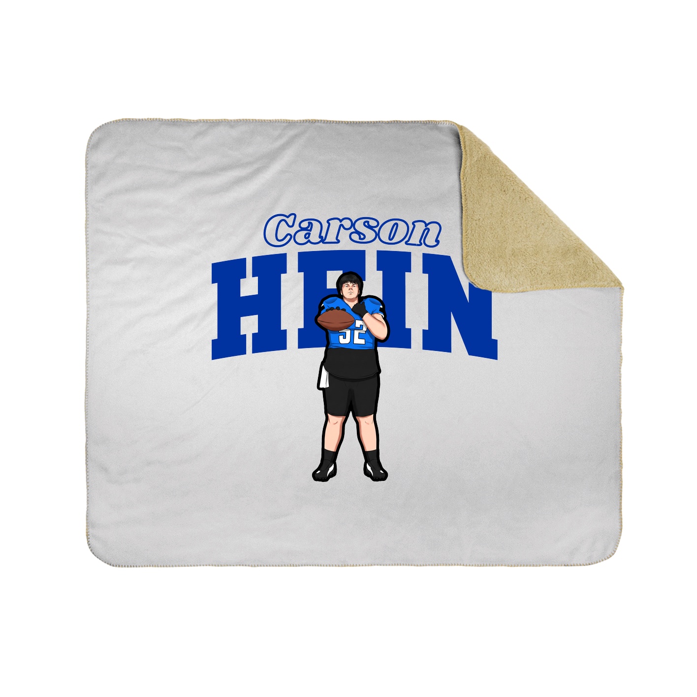 Throw Blanket — Name Arch in White