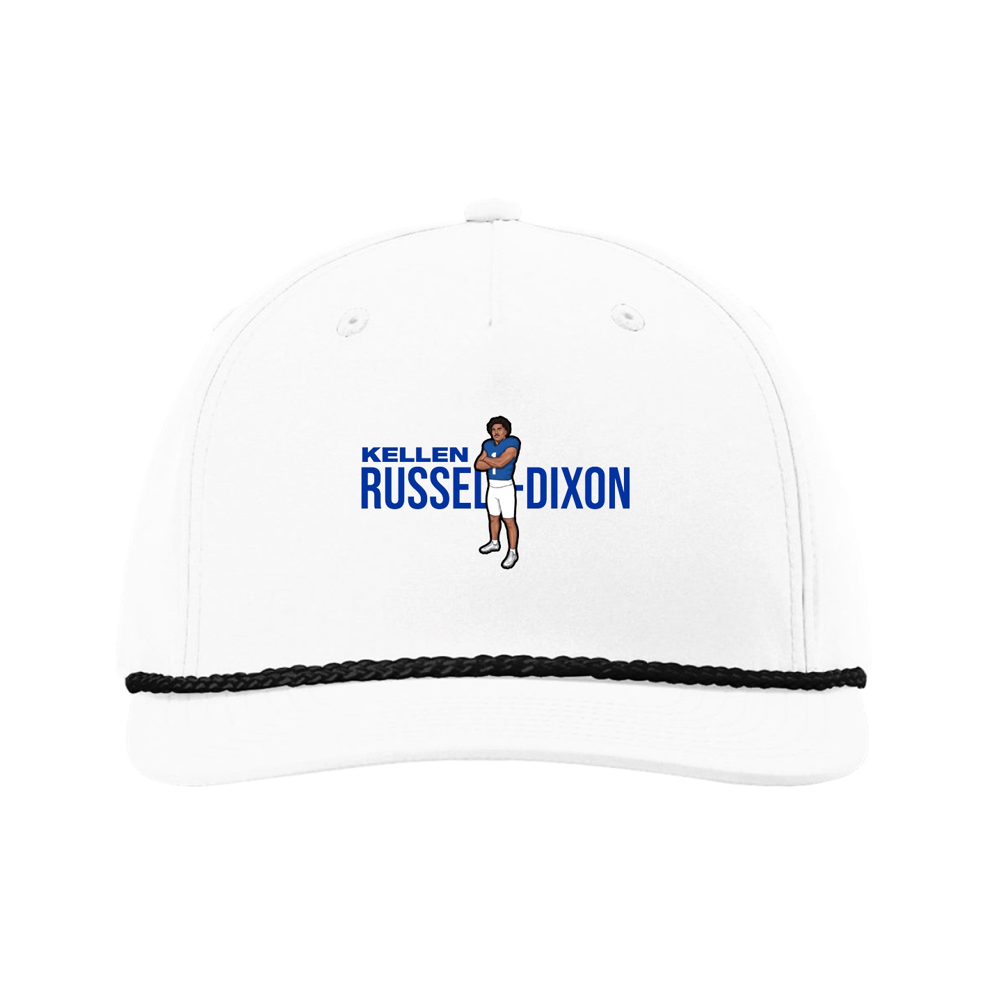 Five-Panel Classic Rope Cap — Player Name in White