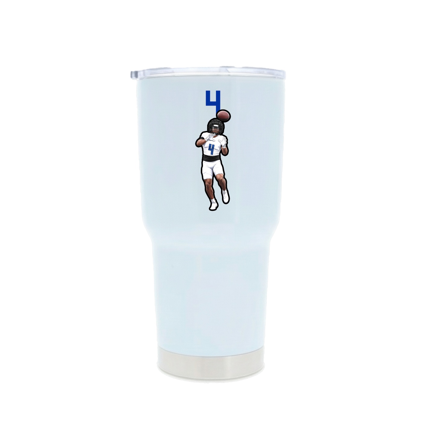 30oz Stainless Steel Tumbler — Number Top in White