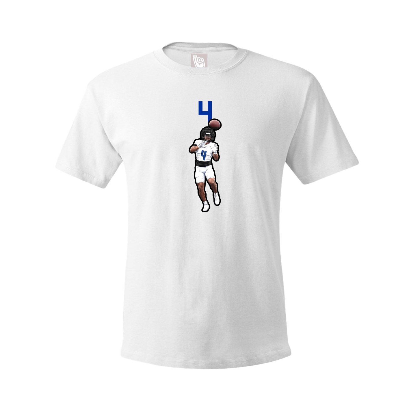 Youth Tee — Number Top in White