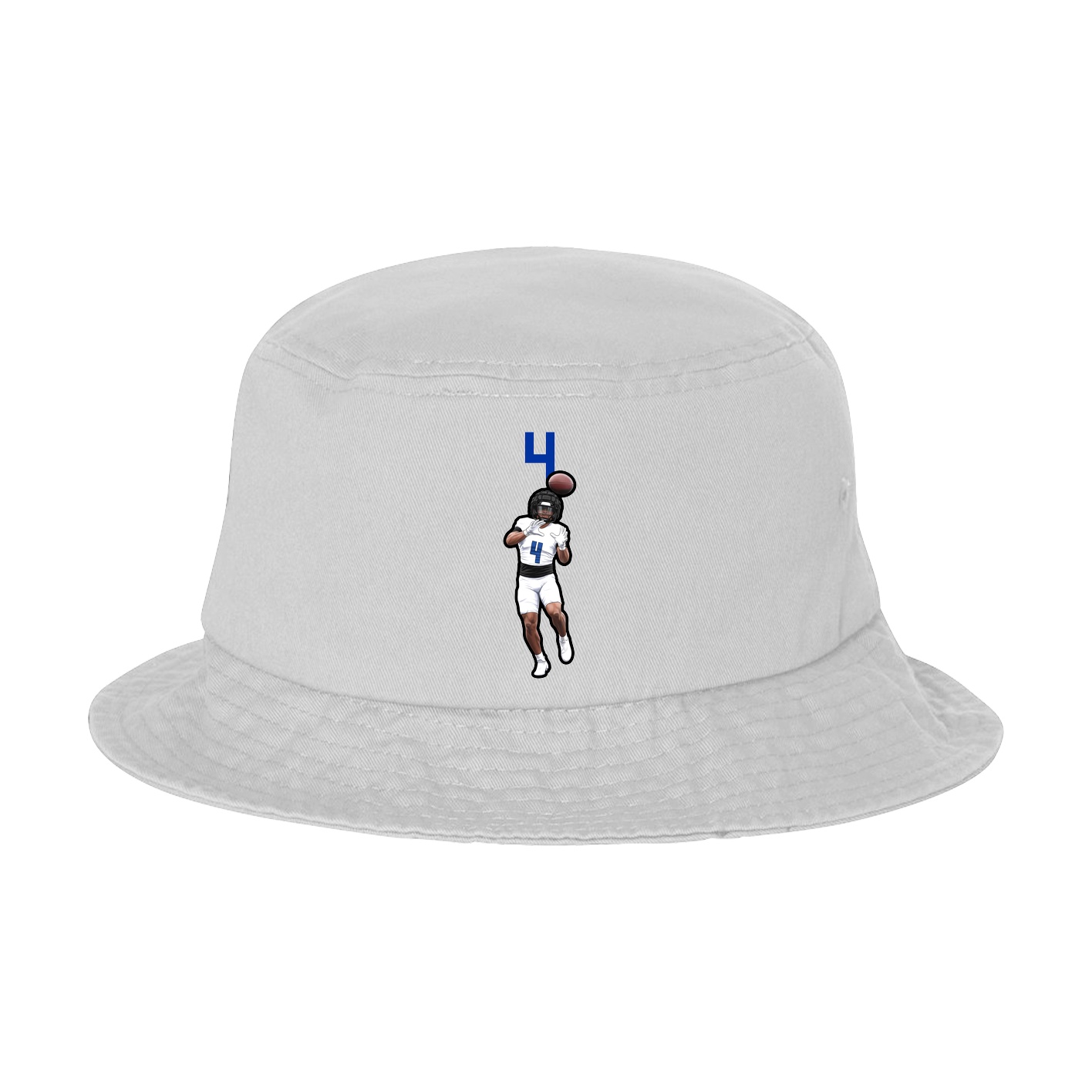 Bucket Cap — Number Top in White