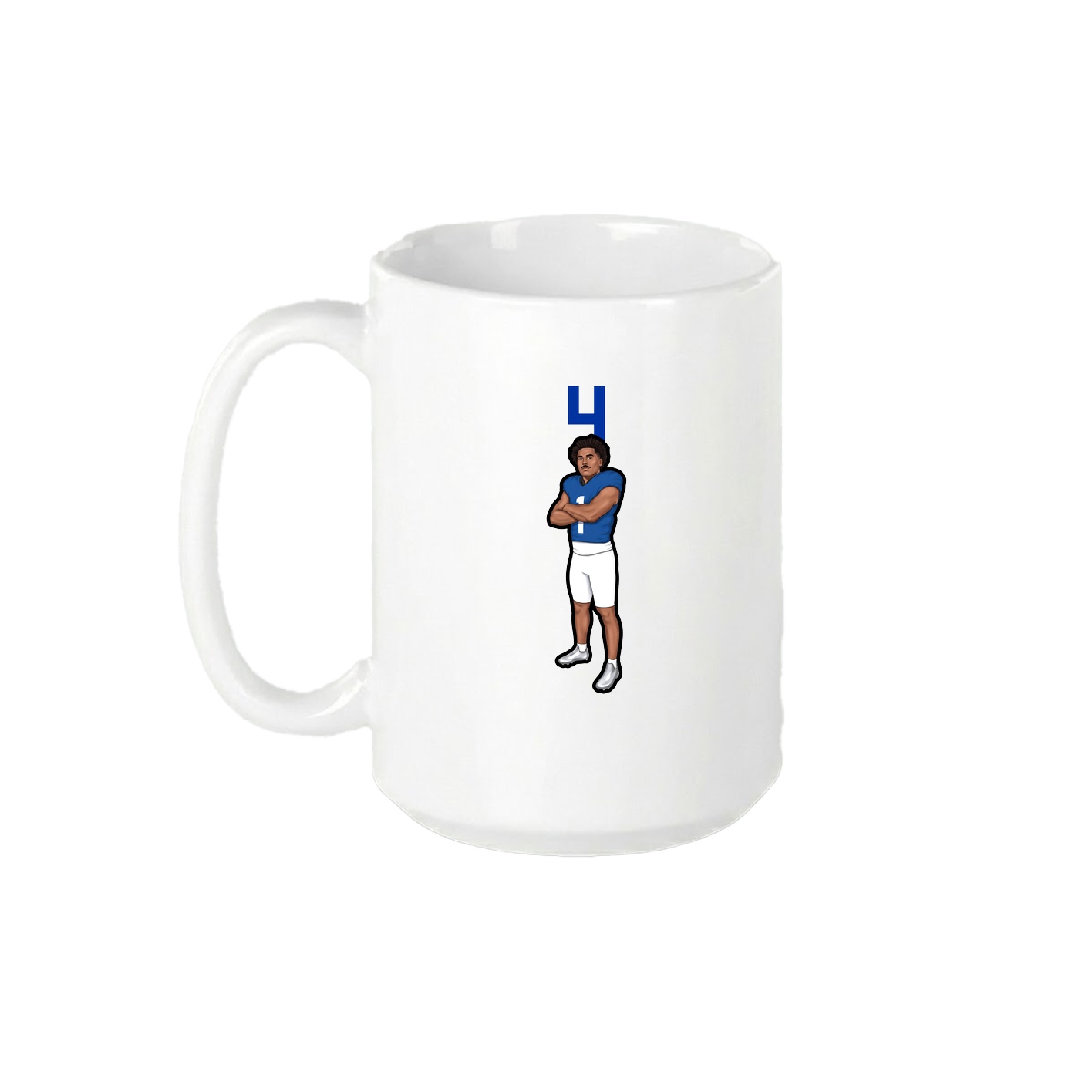 15oz Coffee Mug — Number Top in White