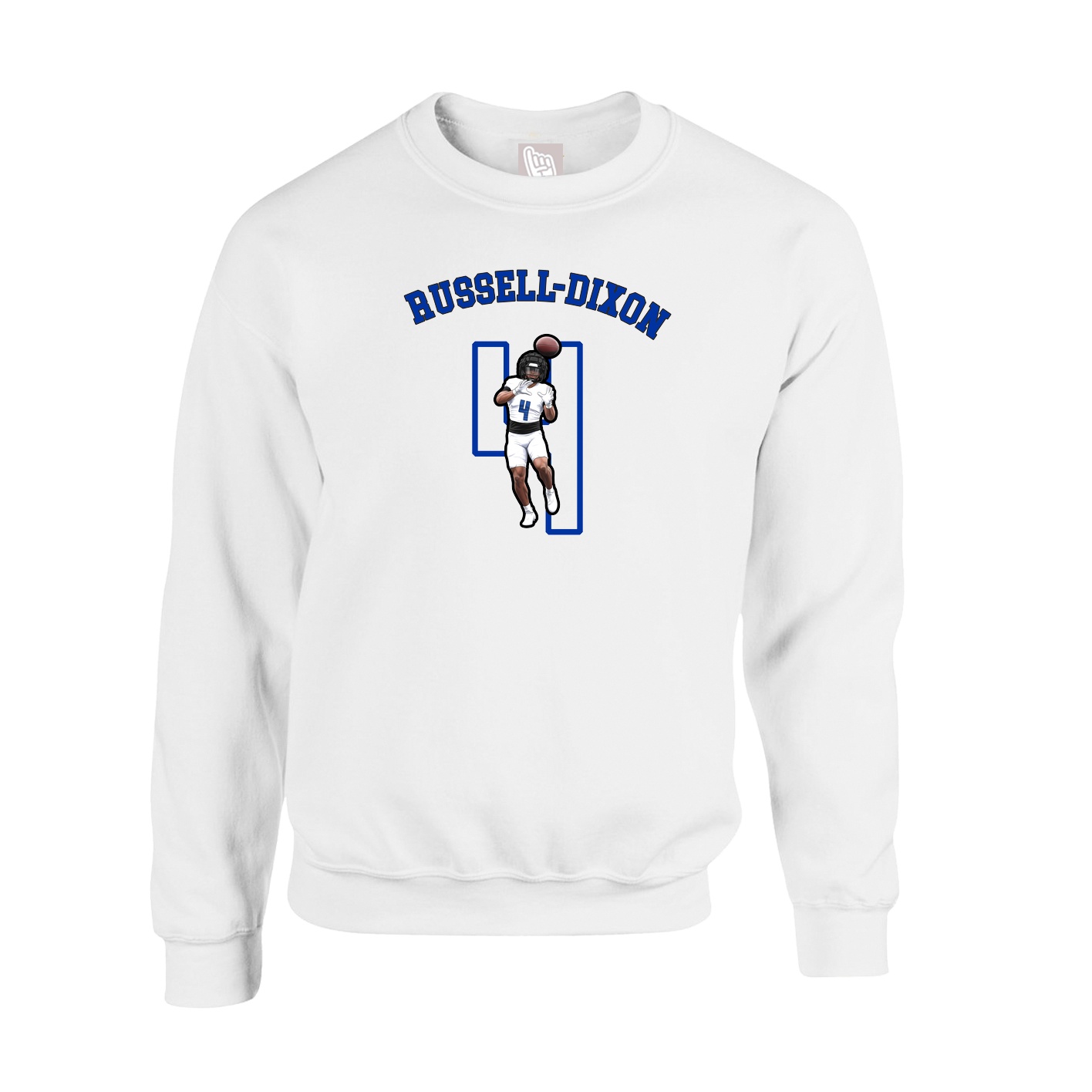 Fleece Crew — Shirsey Arch in White