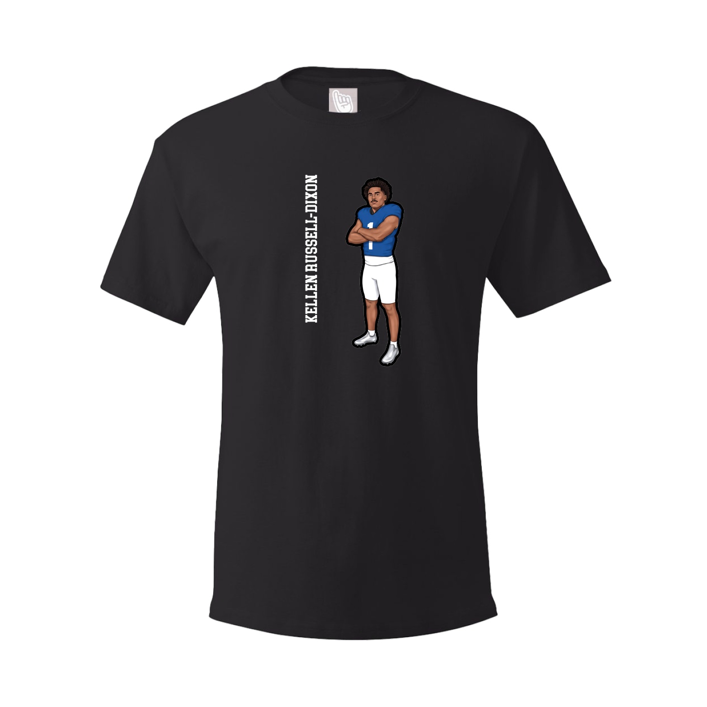 Youth Tee — Name Vertical in Black