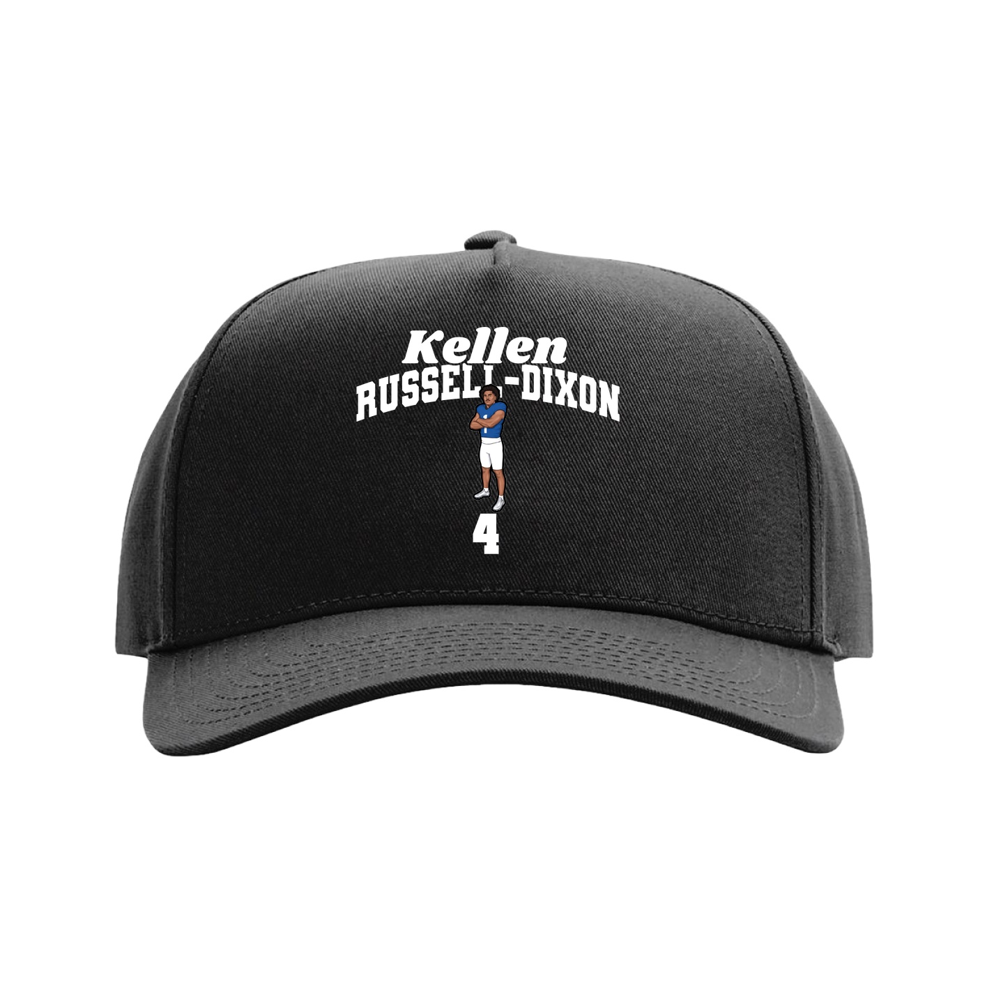 Full Fabric Five-Panel Champ Cap — Signature Arch in Black
