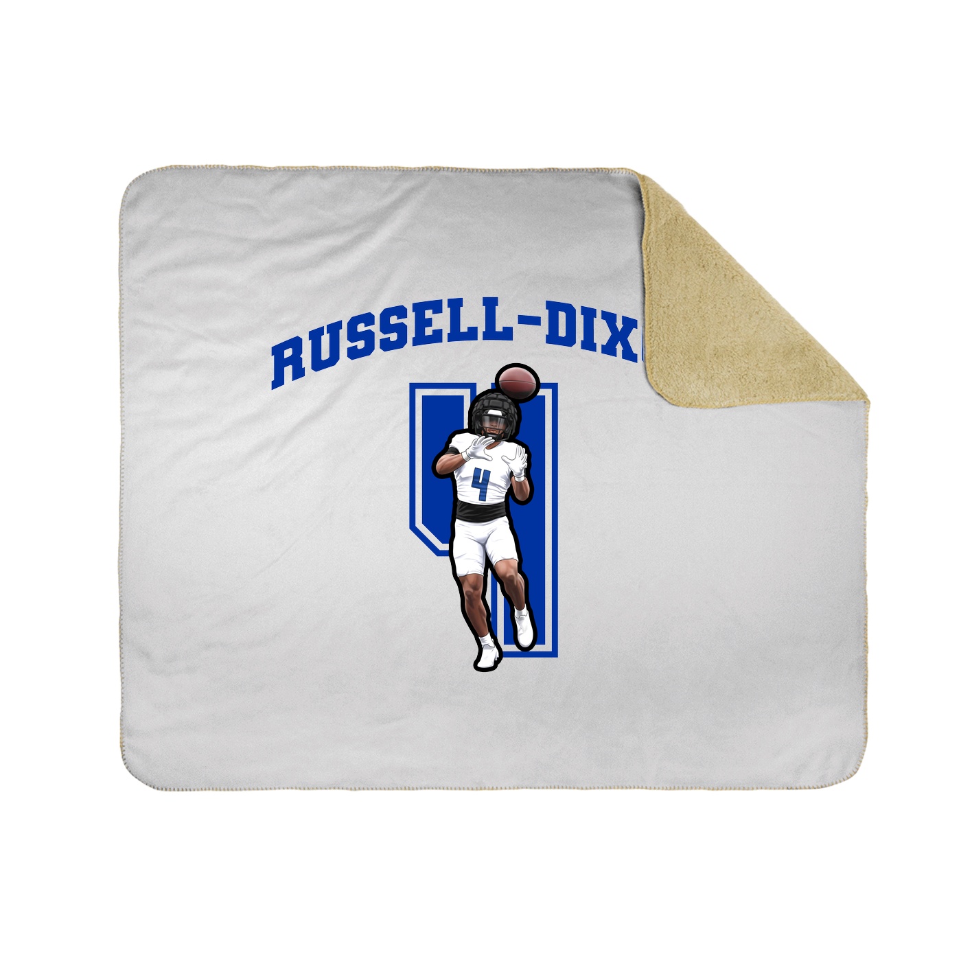 Throw Blanket — Number in White