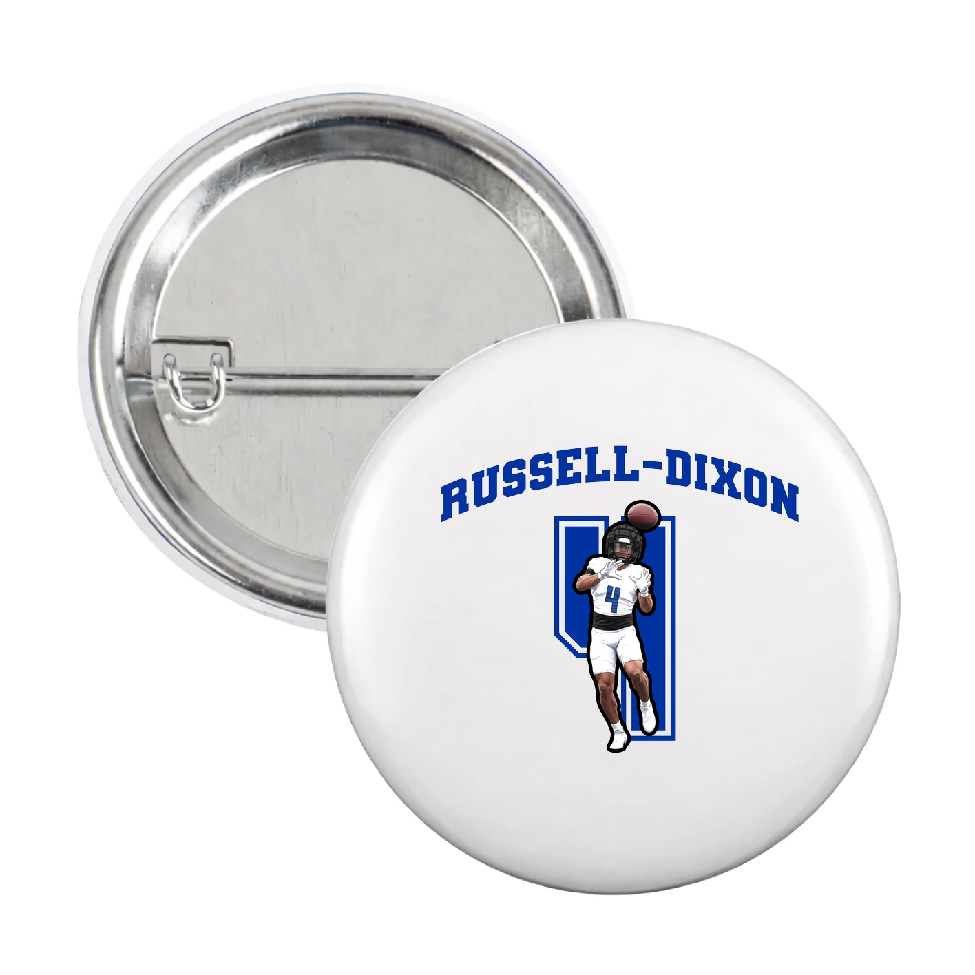 Game Day Button — Number in White