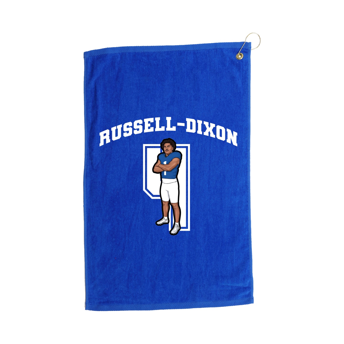 Golf Towel — Number in Royal