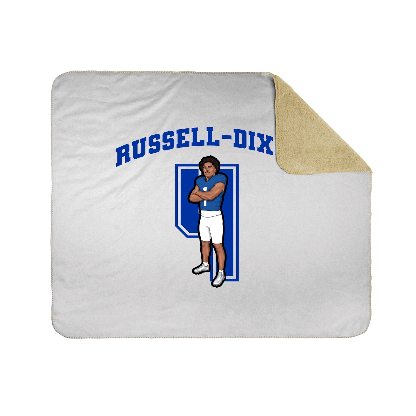 Throw Blanket — Number in White