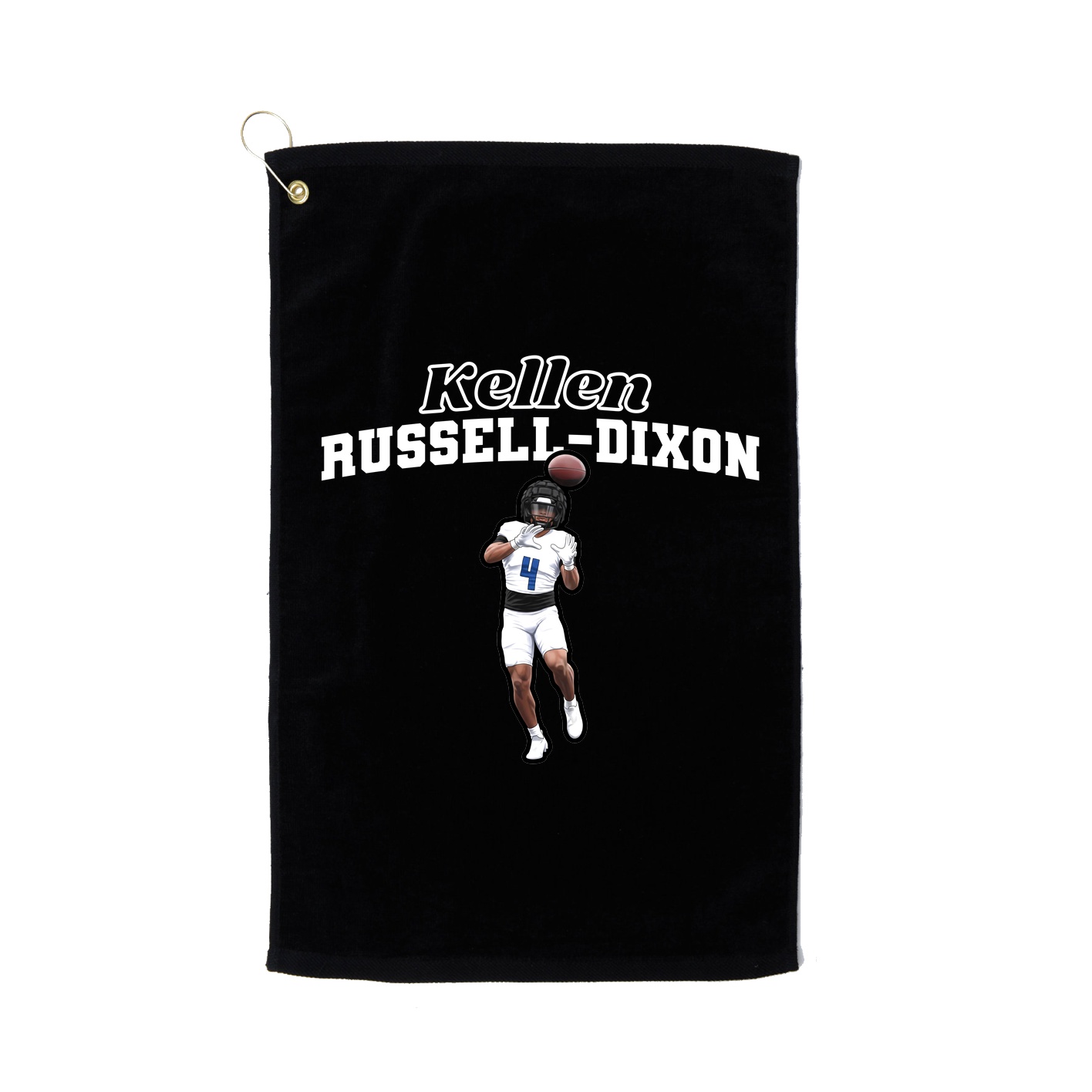 Golf Towel — Name Arch in Black