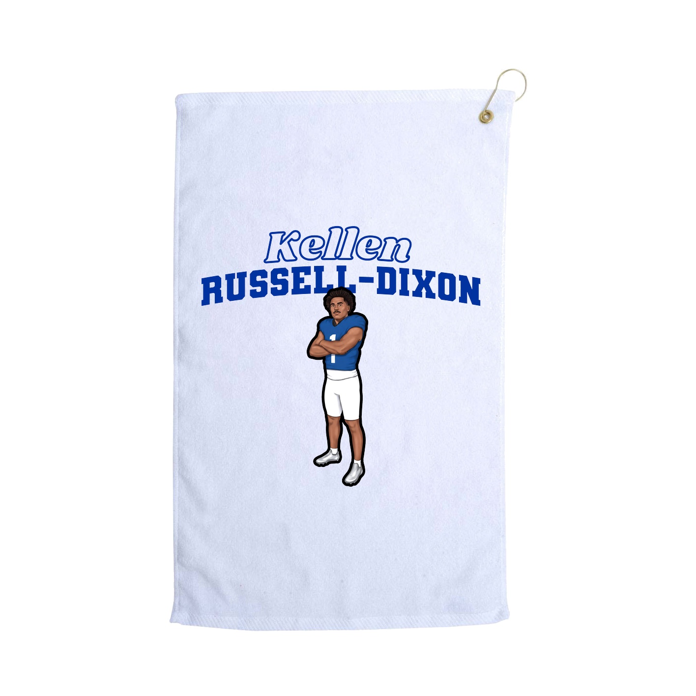 Golf Towel — Name Arch in White