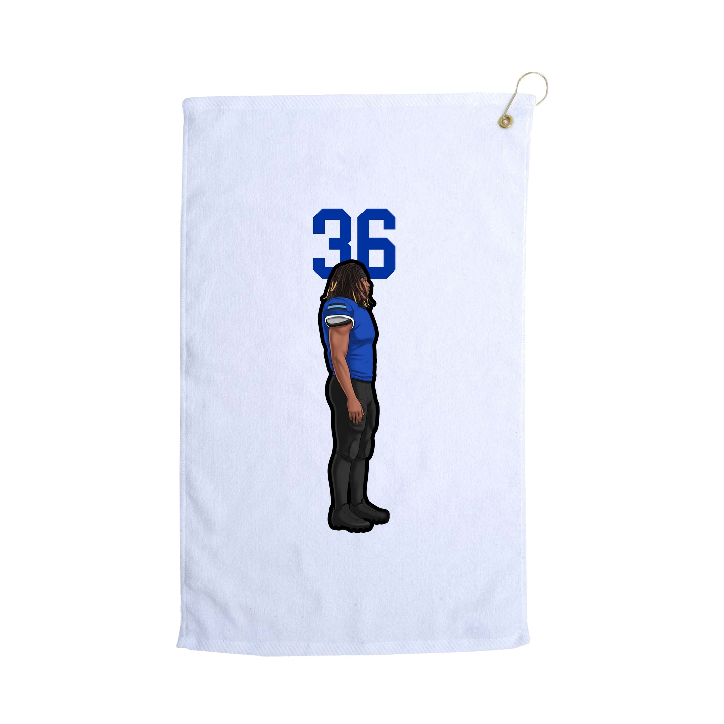 Golf Towel — Number Top in White