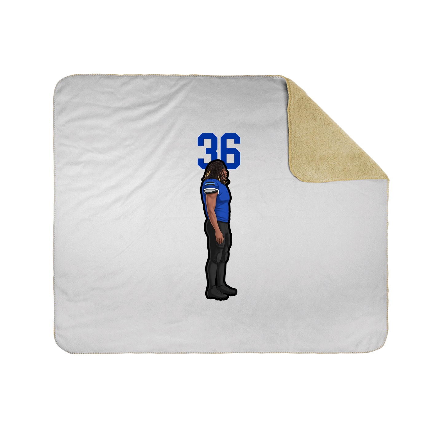 Throw Blanket — Number Top in White