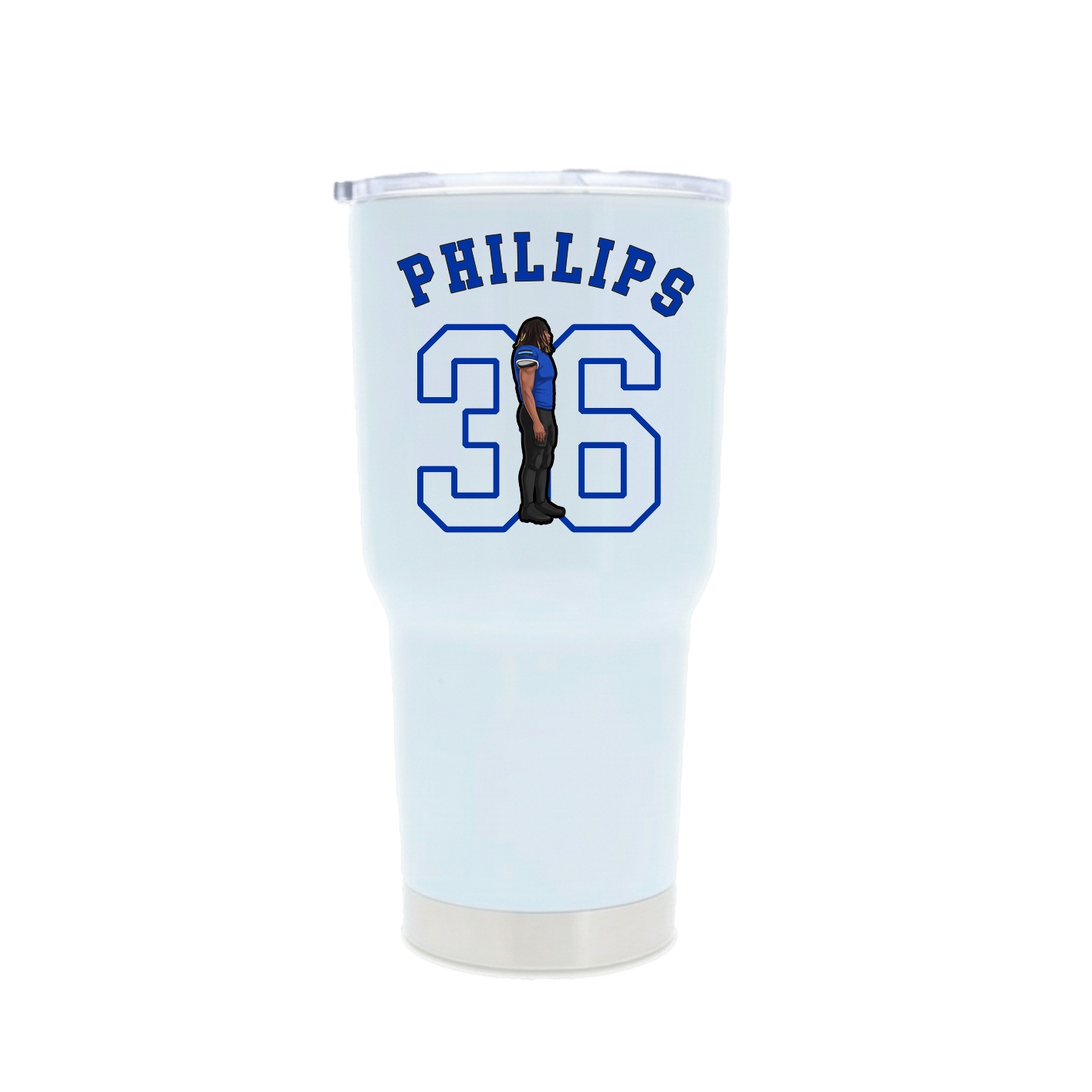 30oz Stainless Steel Tumbler — Shirsey Arch in White