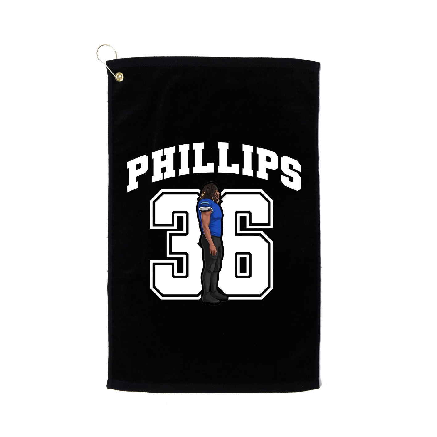 Golf Towel — Number in Black