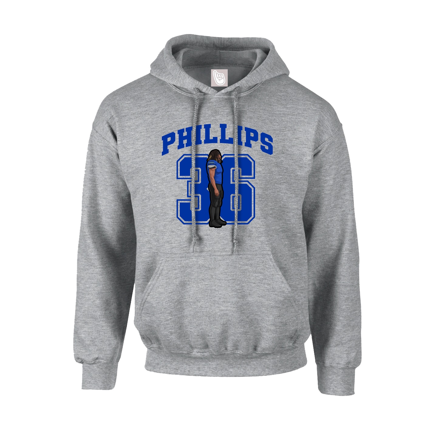 Hoodie — Number in Grey