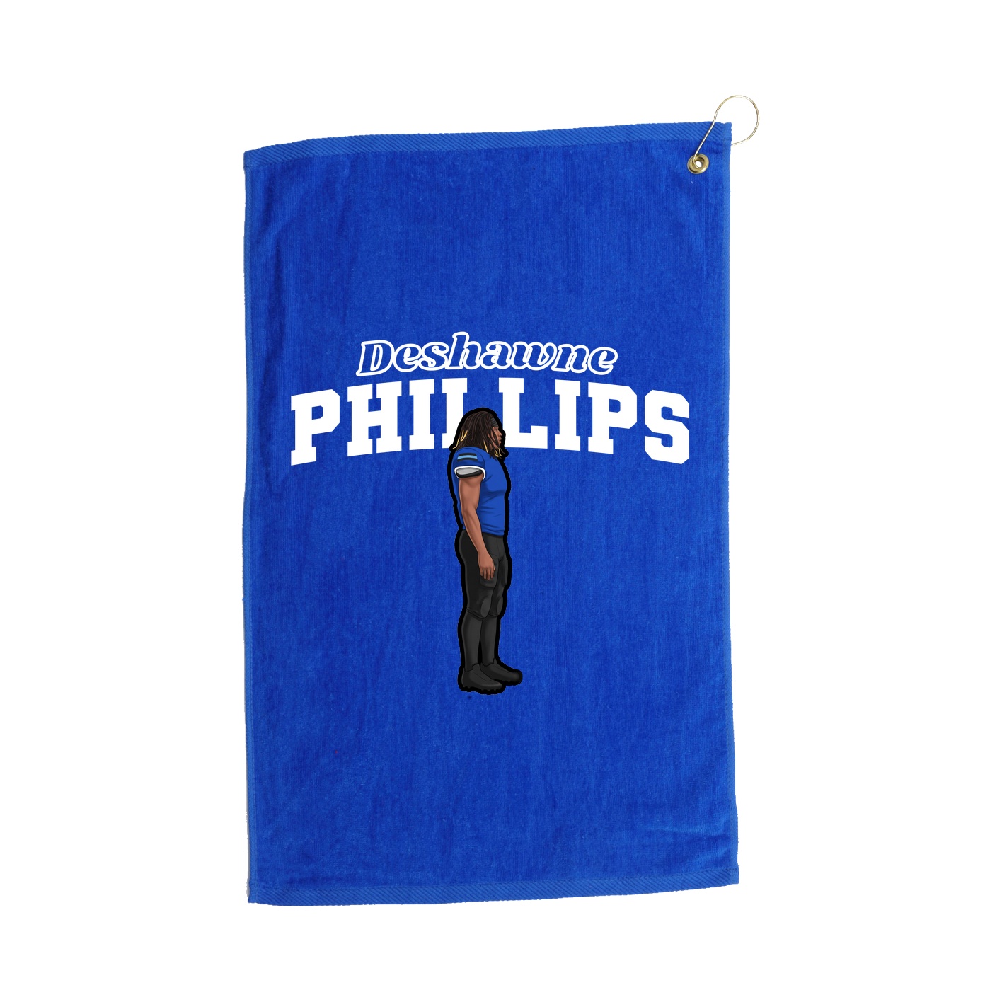 Golf Towel — Name Arch in Royal