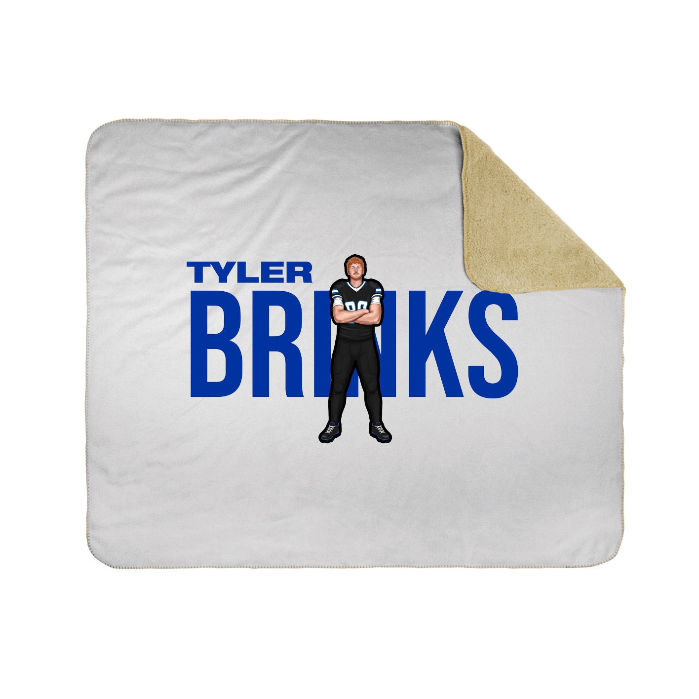 Throw Blanket — Player Name in White