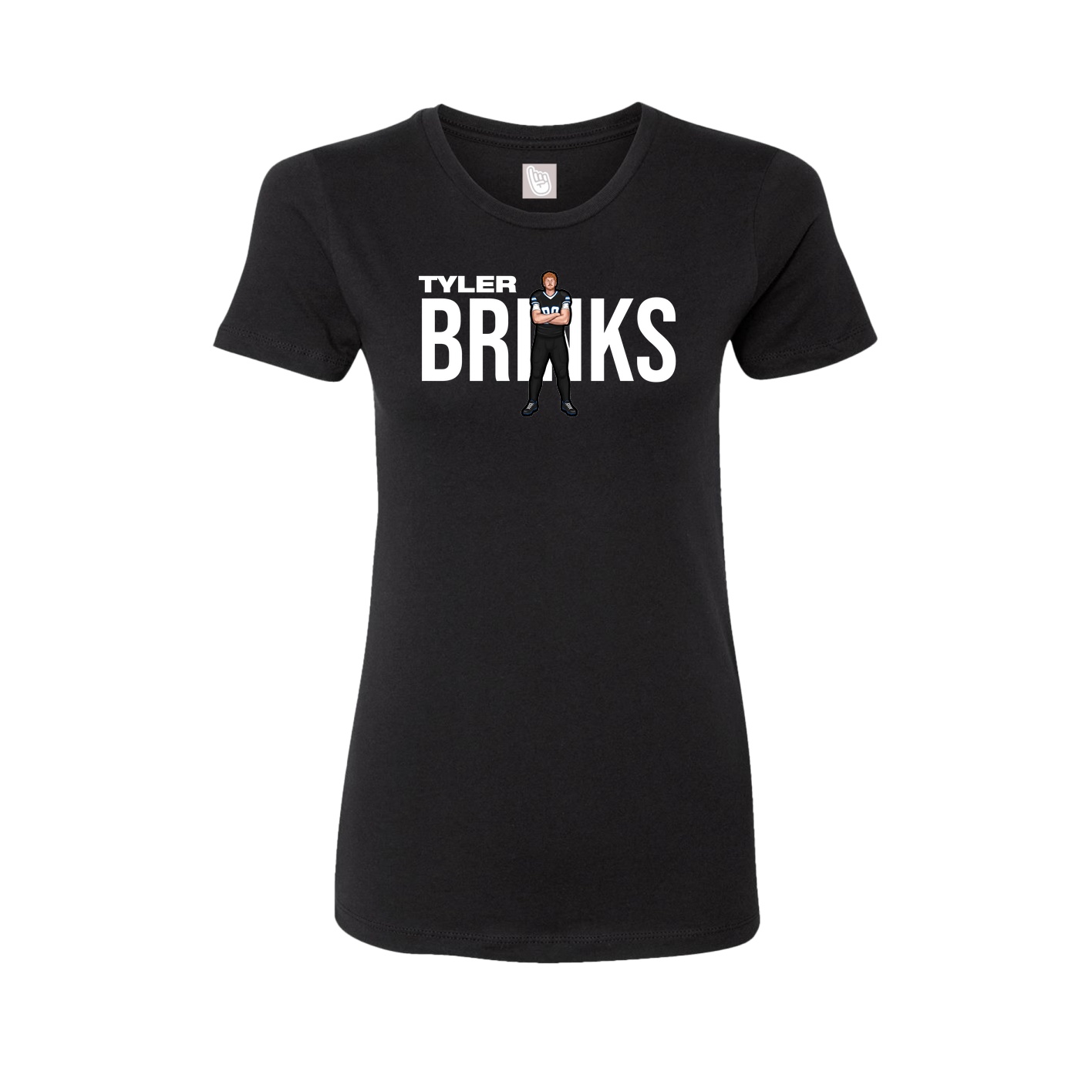 Fitted Women's Tee — Player Name in Black