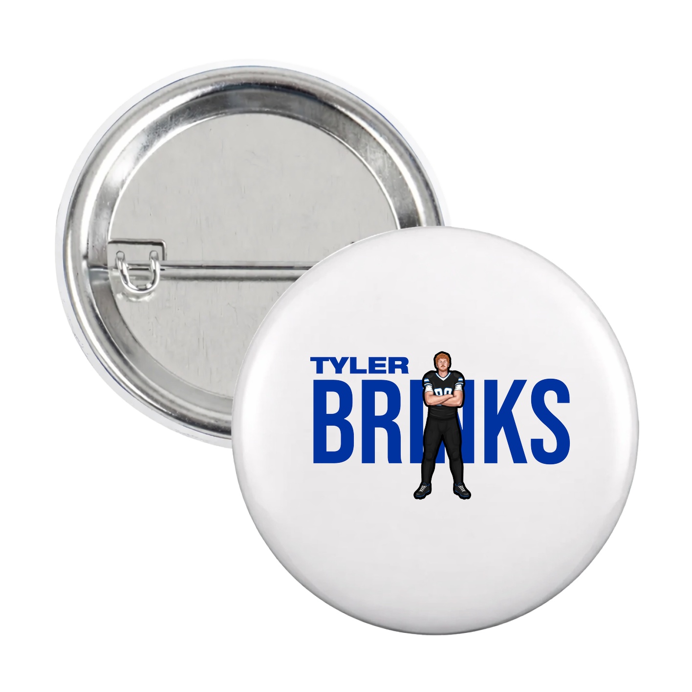 Game Day Button — Player Name in White