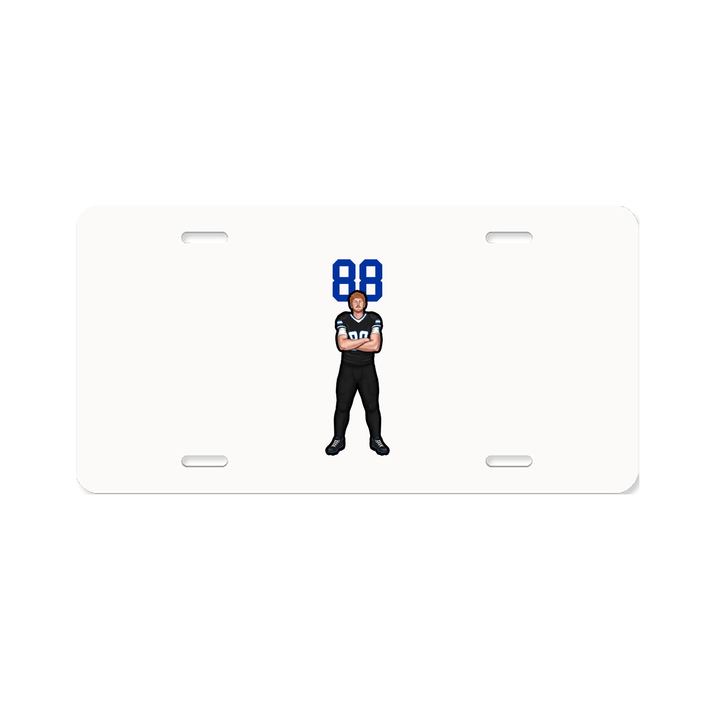 License Plate — Number Top in Classic