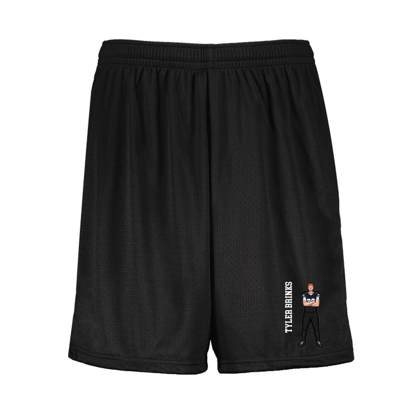 Shorts — Name Vertical in Black