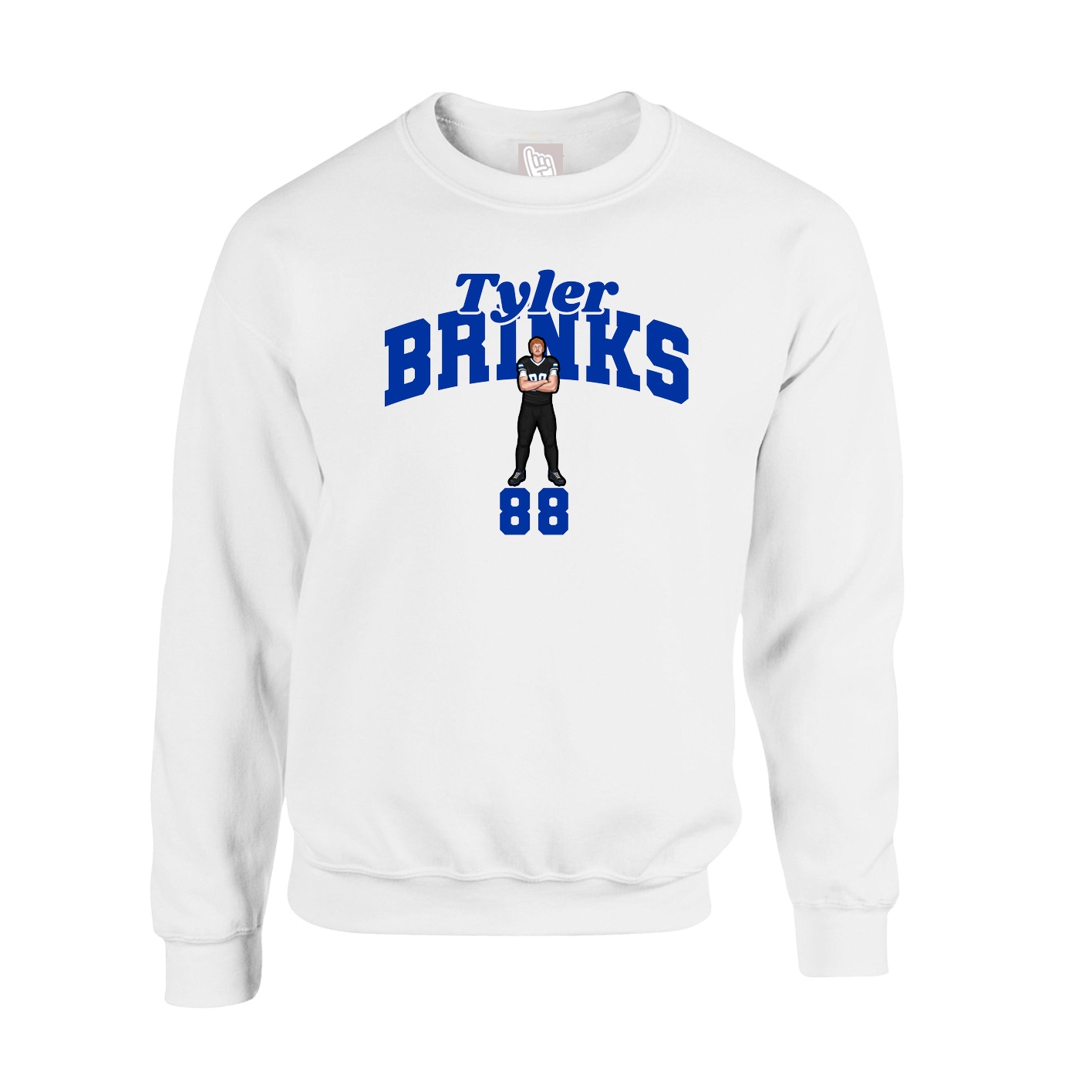 Fleece Crew — Signature Arch in White