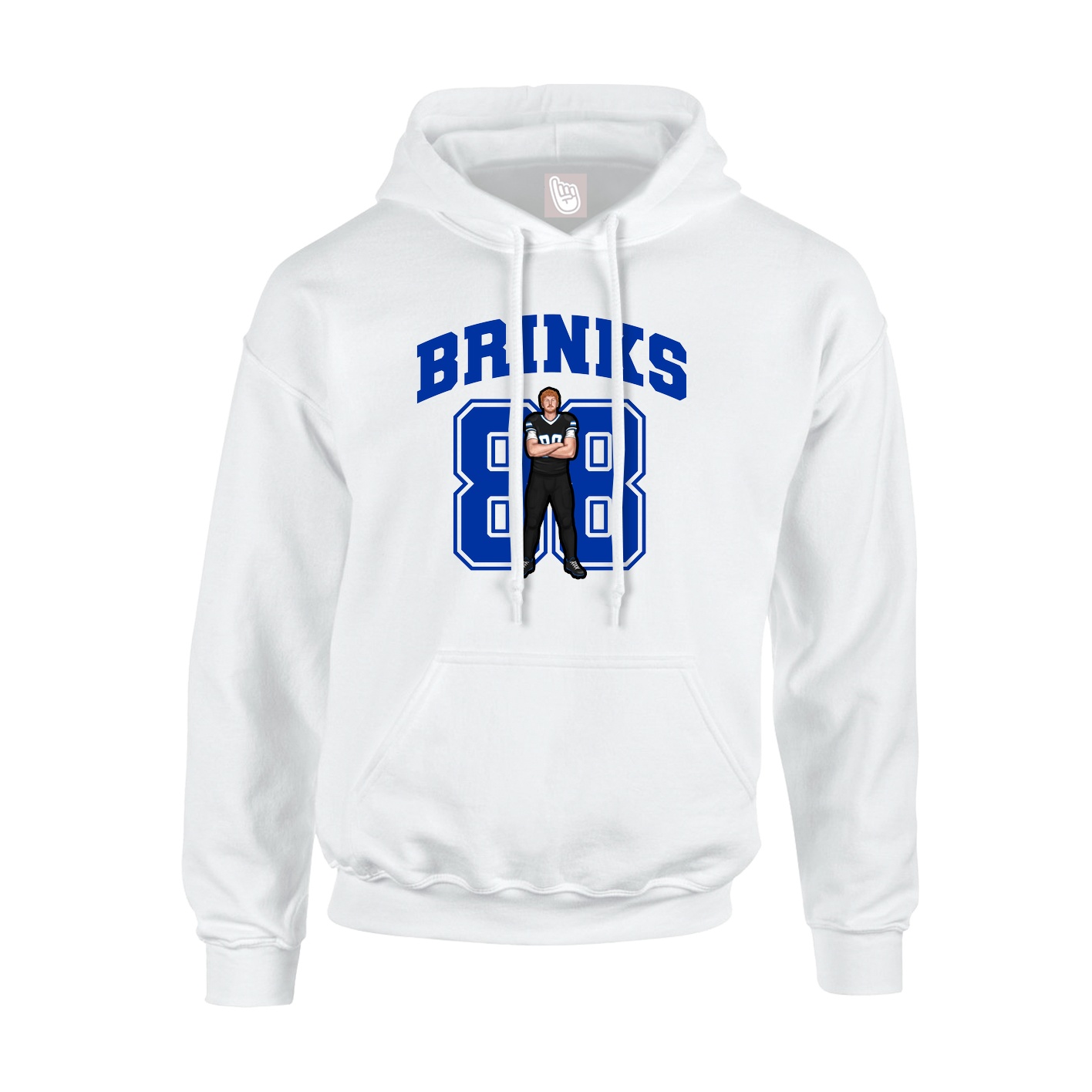 Hoodie — Number in White