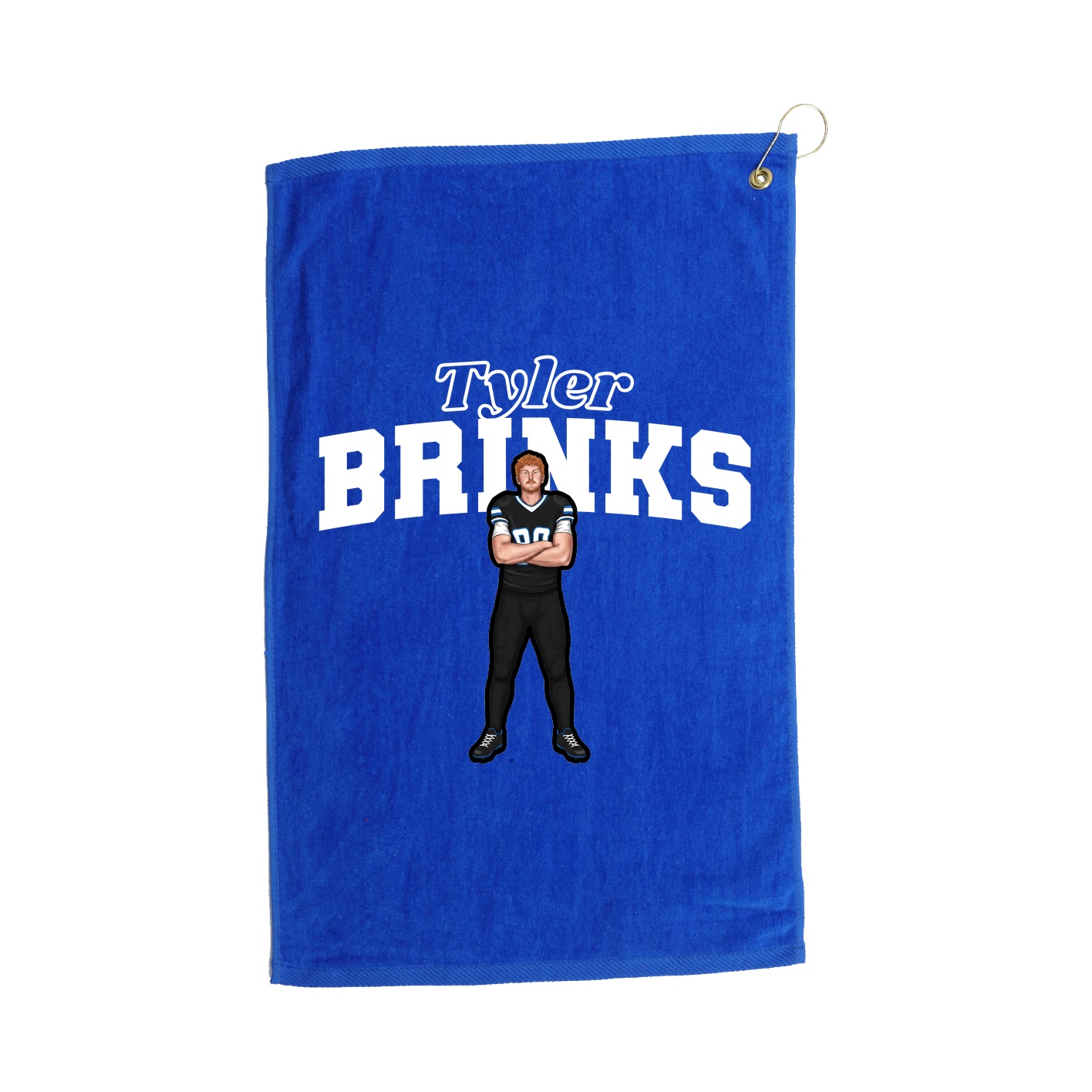 Golf Towel — Name Arch in Royal