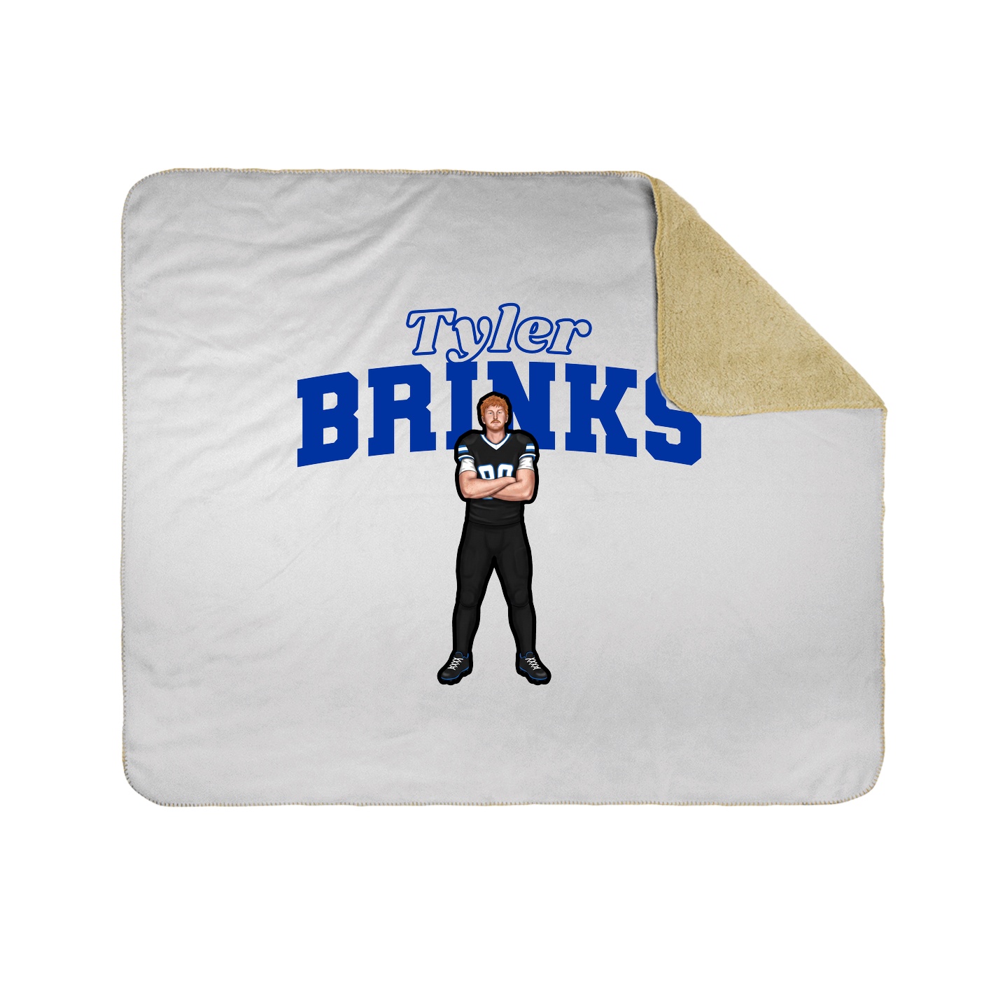 Throw Blanket — Name Arch in White