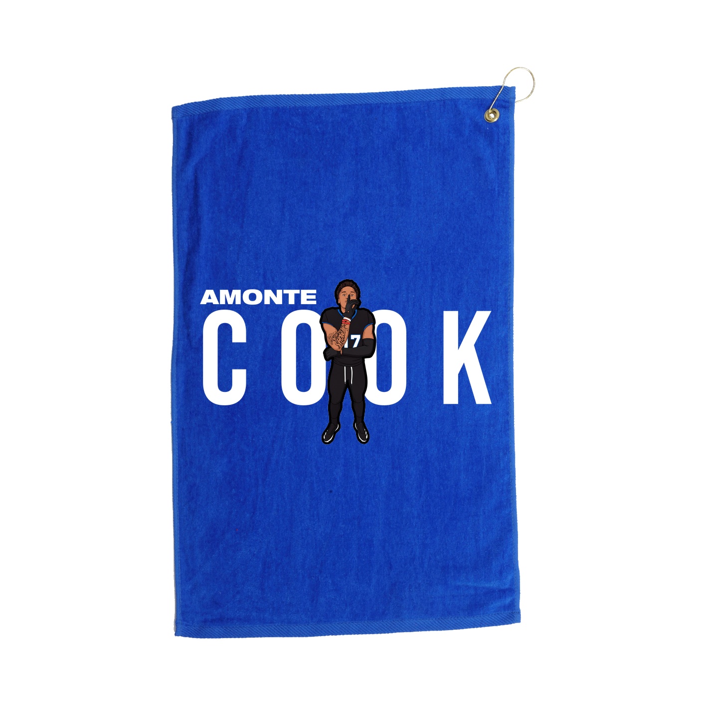 Golf Towel — Player Name in Royal