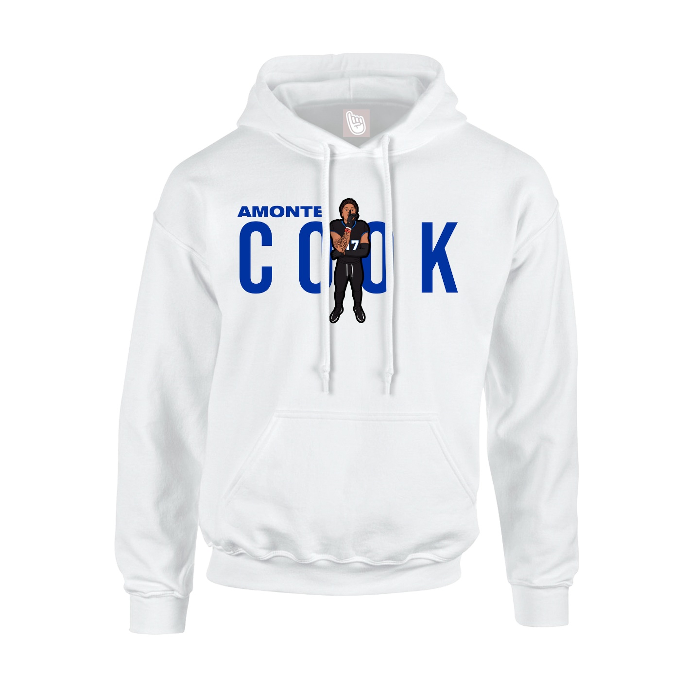 Youth Hoodie — Player Name in White