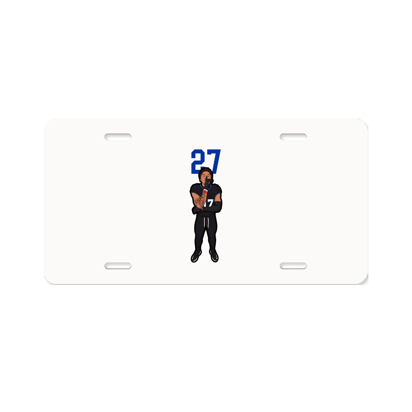 License Plate — Number Top in Classic