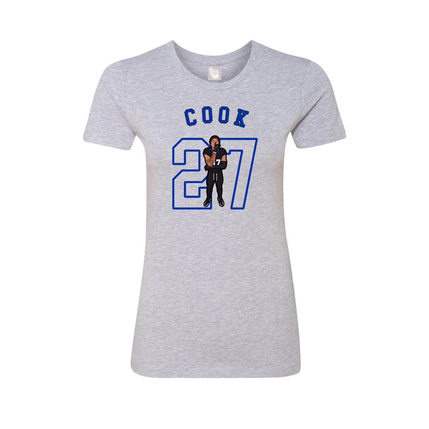 Fitted Women's Tee — Shirsey Arch in Grey