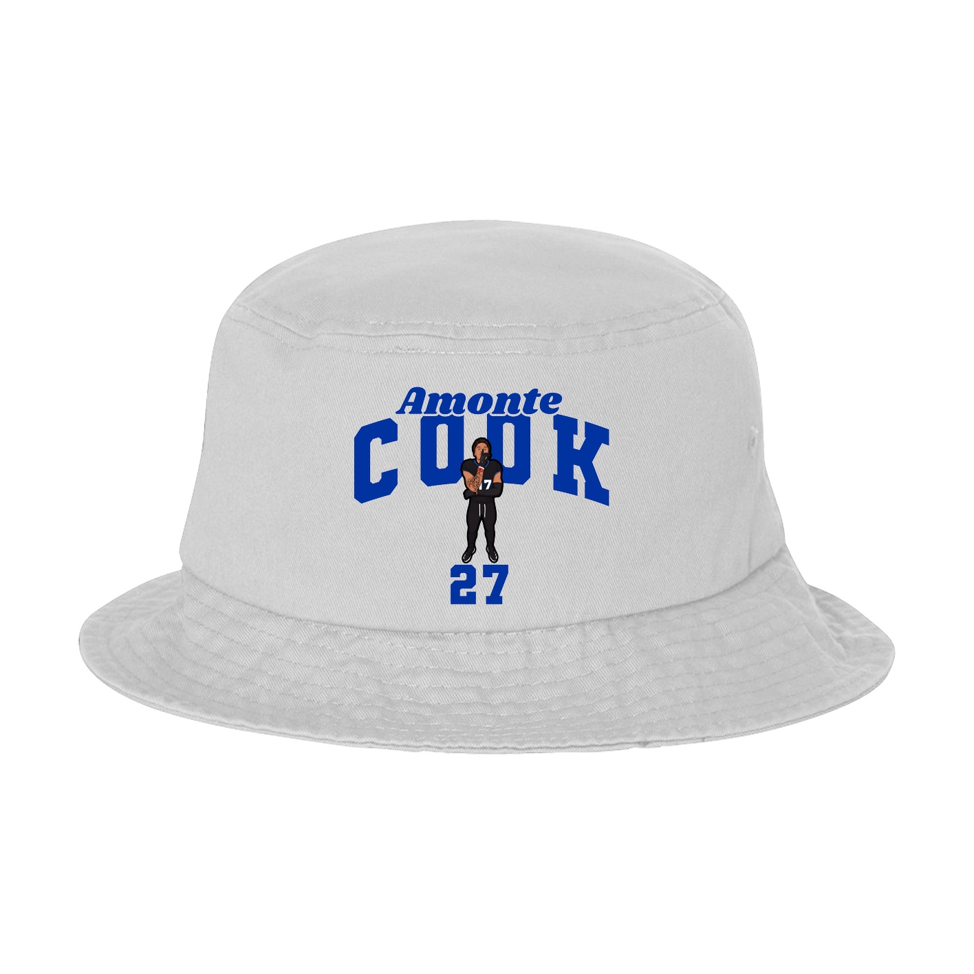 Bucket Cap — Signature Arch in White