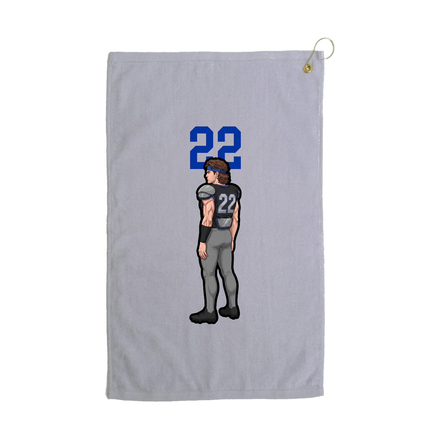 Golf Towel — Number Top in Grey