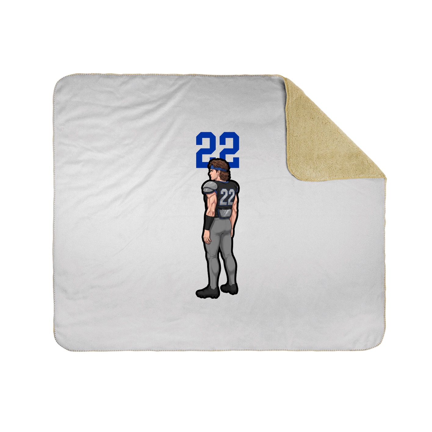 Throw Blanket — Number Top in White