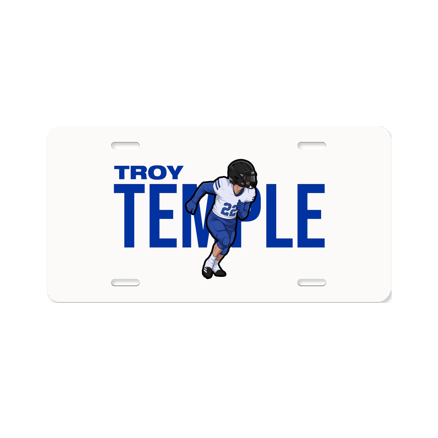 License Plate — Player Name in Classic