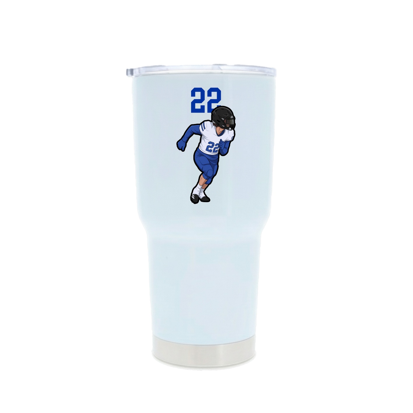 30oz Stainless Steel Tumbler — Number Top in White