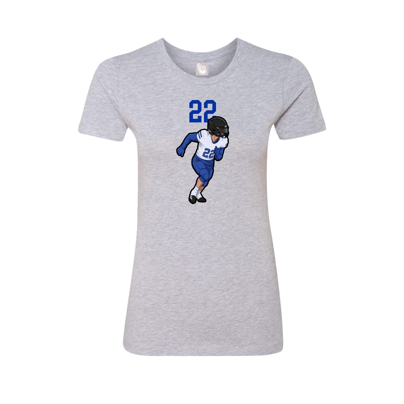 Fitted Women's Tee — Number Top in Grey