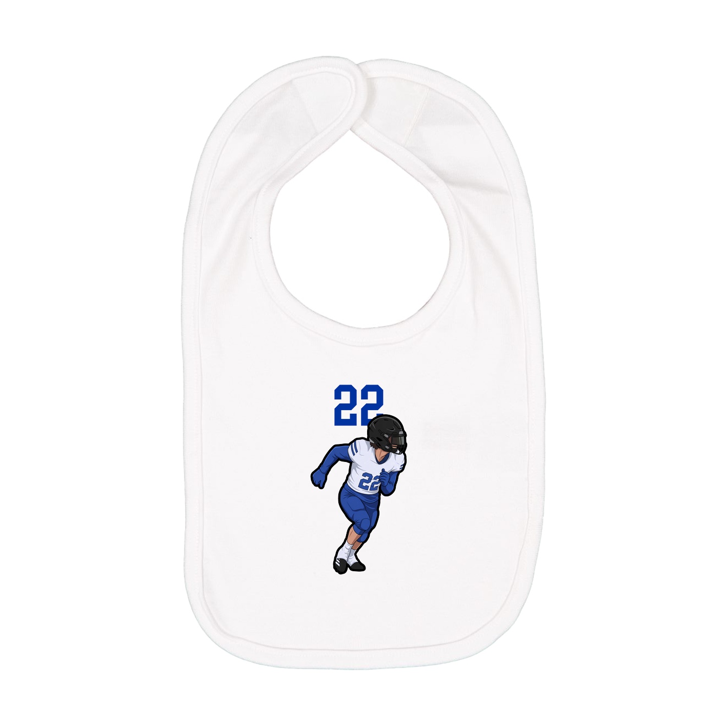 Infant Bib — Number Top in White
