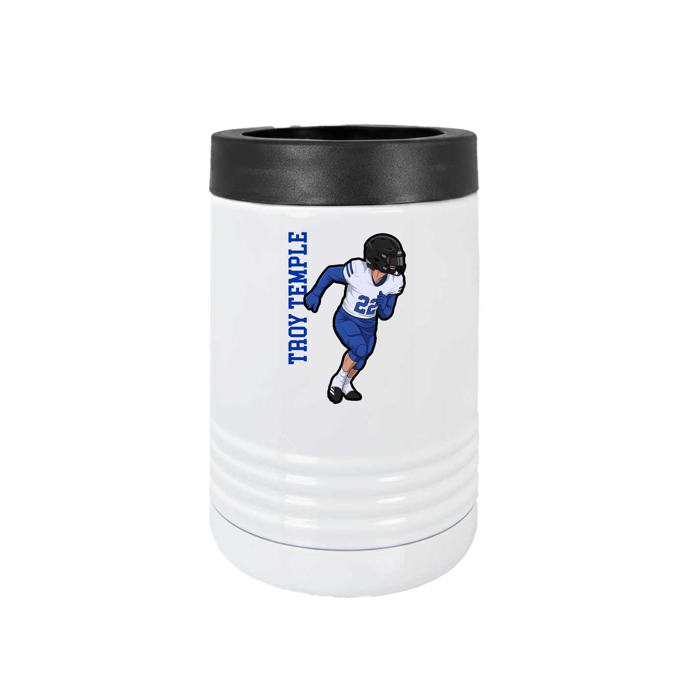 Beverage Holder — Name Vertical in White