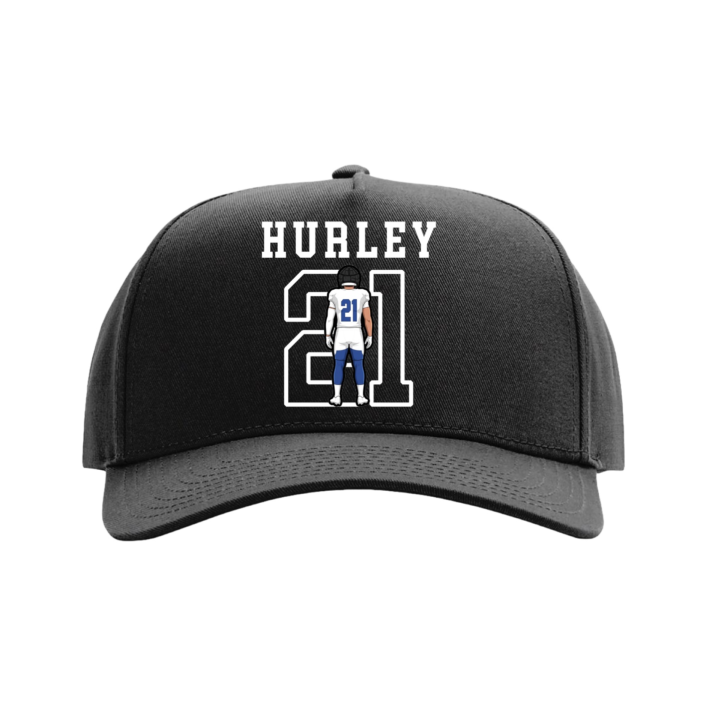 Full Fabric Five-Panel Champ Cap — Shirsey in Black